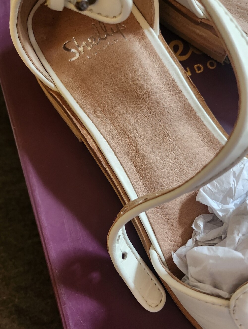 Shellys Of London - Cream Sandals - Picture 8 of 9
